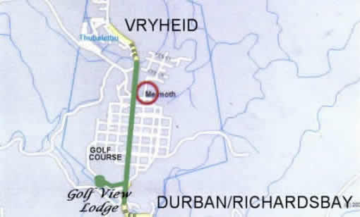 Melmoth Accommodation - Melmoth B&B Accommodation - Golf View Lodge for luxury, affordable accommodation in Melmoth - map