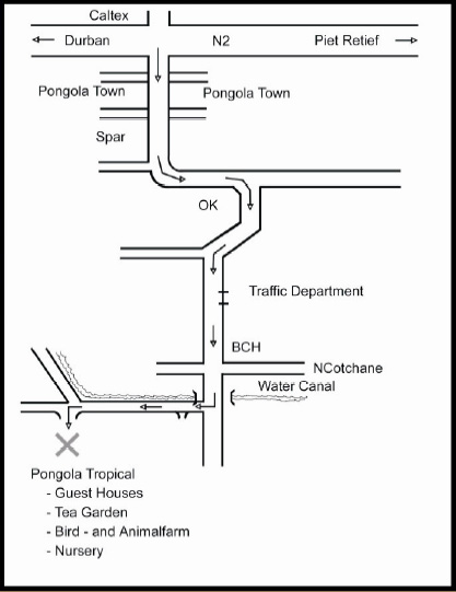 Accommodation at Pongola Tropical - Pongola Accommodation - Pongola B&B - Pongola bed and breakfast - map